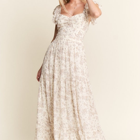 NWT Ivory Garden Whisper Maxi Dress | Ruffle Bow Romance Size S–3X - Picture 2 of 16